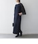 《予約》SHIPS any:〈手洗い可能〉シアー ドット コンビ ワンピース ［NAVY BLUE］