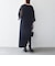 《予約》SHIPS any:〈手洗い可能〉シアー ドット コンビ ワンピース ［NAVY BLUE］
