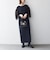 《予約》SHIPS any:〈手洗い可能〉シアー ドット コンビ ワンピース ［NAVY BLUE］