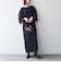《予約》SHIPS any:〈手洗い可能〉シアー ドット コンビ ワンピース ［NAVY BLUE］