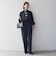 《予約》SHIPS any:〈洗濯機可能〉ウエスト ボタン 2タック セミワイド パンツ［NAVY BLUE］