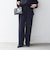 《予約》SHIPS any:〈洗濯機可能〉ウエスト ボタン 2タック セミワイド パンツ［NAVY BLUE］