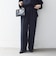 《予約》SHIPS any:〈洗濯機可能〉ウエスト ボタン 2タック セミワイド パンツ［NAVY BLUE］