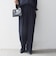 《予約》SHIPS any:〈洗濯機可能〉ウエスト ボタン 2タック セミワイド パンツ［NAVY BLUE］
