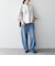 《予約》SHIPS any:〈手洗い可能〉パフ スリーブ ノーカラー ジャケット［NAVY BLUE］