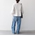 《予約》SHIPS any:〈手洗い可能〉パフ スリーブ ノーカラー ジャケット［NAVY BLUE］