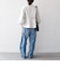 《予約》SHIPS any:〈手洗い可能〉パフ スリーブ ノーカラー ジャケット［NAVY BLUE］