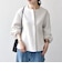 《予約》SHIPS any:〈手洗い可能〉パフ スリーブ ノーカラー ジャケット［NAVY BLUE］