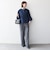 《予約》SHIPS any:〈手洗い可能〉パフ スリーブ ノーカラー ジャケット［NAVY BLUE］