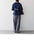 《予約》SHIPS any:〈手洗い可能〉パフ スリーブ ノーカラー ジャケット［NAVY BLUE］
