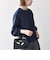 《予約》SHIPS any:〈手洗い可能〉パフ スリーブ ノーカラー ジャケット［NAVY BLUE］