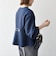 《予約》SHIPS any:〈手洗い可能〉パフ スリーブ ノーカラー ジャケット［NAVY BLUE］