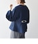 《予約》SHIPS any:〈手洗い可能〉パフ スリーブ ノーカラー ジャケット［NAVY BLUE］