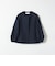 《予約》SHIPS any:〈手洗い可能〉パフ スリーブ ノーカラー ジャケット［NAVY BLUE］