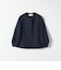 《予約》SHIPS any:〈手洗い可能〉パフ スリーブ ノーカラー ジャケット［NAVY BLUE］