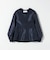 《予約》SHIPS any:〈手洗い可能〉パフ スリーブ ノーカラー ジャケット［NAVY BLUE］