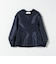 《予約》SHIPS any:〈手洗い可能〉パフ スリーブ ノーカラー ジャケット［NAVY BLUE］