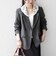 《予約》SHIPS any:〈手洗い可能〉ウールライク レース カラー ジャケット［NAVY BLUE］