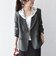 《予約》SHIPS any:〈手洗い可能〉ウールライク レース カラー ジャケット［NAVY BLUE］