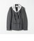 《予約》SHIPS any:〈手洗い可能〉ウールライク レース カラー ジャケット［NAVY BLUE］