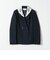 《予約》SHIPS any:〈手洗い可能〉ウールライク レース カラー ジャケット［NAVY BLUE］