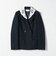 《予約》SHIPS any:〈手洗い可能〉ウールライク レース カラー ジャケット［NAVY BLUE］