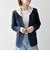 《予約》SHIPS any:〈手洗い可能〉ウールライク レース カラー ジャケット［NAVY BLUE］