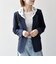 《予約》SHIPS any:〈手洗い可能〉ウールライク レース カラー ジャケット［NAVY BLUE］