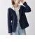《予約》SHIPS any:〈手洗い可能〉ウールライク レース カラー ジャケット［NAVY BLUE］