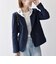 《予約》SHIPS any:〈手洗い可能〉ウールライク レース カラー ジャケット［NAVY BLUE］