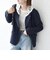 《予約》SHIPS any:〈手洗い可能〉ウールライク レース カラー ジャケット［NAVY BLUE］