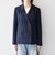 《予約》SHIPS any:〈手洗い可能〉ウールライク レース カラー ジャケット［NAVY BLUE］