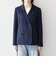 《予約》SHIPS any:〈手洗い可能〉ウールライク レース カラー ジャケット［NAVY BLUE］