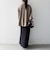 《予約》SHIPS any:〈手洗い可能〉リボン モチーフ スタンドカラー シャツ ブラウス［NAVY BLUE］
