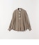 《予約》SHIPS any:〈手洗い可能〉リボン モチーフ スタンドカラー シャツ ブラウス［NAVY BLUE］