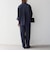 《予約》SHIPS any:〈手洗い可能〉リボン モチーフ スタンドカラー シャツ ブラウス［NAVY BLUE］