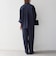 《予約》SHIPS any:〈手洗い可能〉リボン モチーフ スタンドカラー シャツ ブラウス［NAVY BLUE］