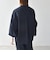 《予約》SHIPS any:〈手洗い可能〉リボン モチーフ スタンドカラー シャツ ブラウス［NAVY BLUE］