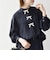 《予約》SHIPS any:〈手洗い可能〉リボン モチーフ スタンドカラー シャツ ブラウス［NAVY BLUE］