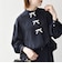 《予約》SHIPS any:〈手洗い可能〉リボン モチーフ スタンドカラー シャツ ブラウス［NAVY BLUE］