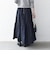 《予約》SHIPS any:〈洗濯機可能〉ウエスト リブ ギャザー スカート［NAVY BLUE］