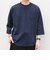 SHIPS any:〈洗濯機可能〉ピマ コットン ワンポイント 刺繍 7分袖 ポケット Tシャツ◆