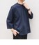 SHIPS any:〈洗濯機可能〉ピマ コットン ワンポイント 刺繍 7分袖 ポケット Tシャツ◆