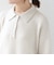 《予約》【WEB限定】〈手洗い可能〉レーストリム スキッパー ポロ襟 ニット