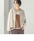 《予約》〈手洗い可能〉ノーカラー ヘアリー ニット ジャケット