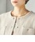 〈手洗い可能〉ノーカラー ヘアリー ニット ジャケット