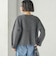 《予約》〈手洗い可能〉ノーカラー ヘアリー ニット ジャケット