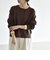 〈手洗い可能〉配色 レイヤードライク クルーネック ポケット ニット カーディガン