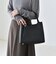 ポシェット付き バックル スクエア 2way ショルダー トート バッグ