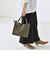 ポシェット付き バックル スクエア 2way ショルダー トート バッグ
